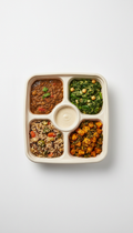 Large Compartmentalized Takeaway Tray